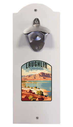 Laughlin Nevada Design B Souvenir Wall mounted bottle opener White White