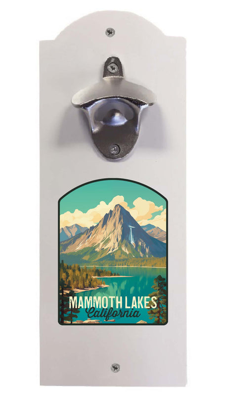 Mammoth Lakes California Design A Souvenir Wall mounted bottle opener White White