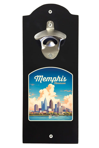 Memphis Tennessee Design A Souvenir Wall mounted bottle opener Black Black