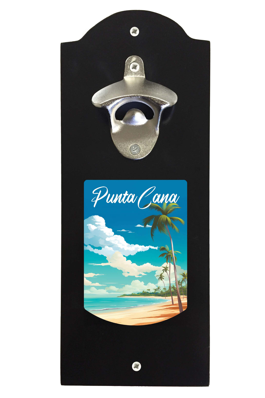Punta Cana Dominican Republic Design D Souvenir Wall mounted bottle opener Black Black