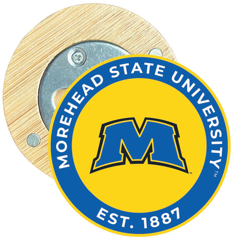 Morehead State University Round Wood Magnetic Bottle Opener 2.5" Officially Licensed Collegiate Product Single
