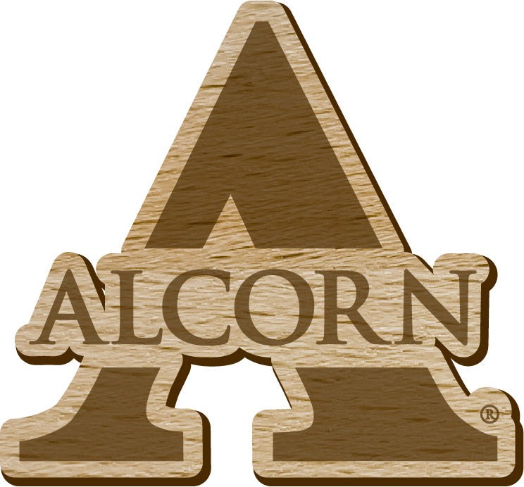 Alcorn State Braves Officially Licensed Precision-Cut Wooden Magnet – Printed or Engraved Logo Etched