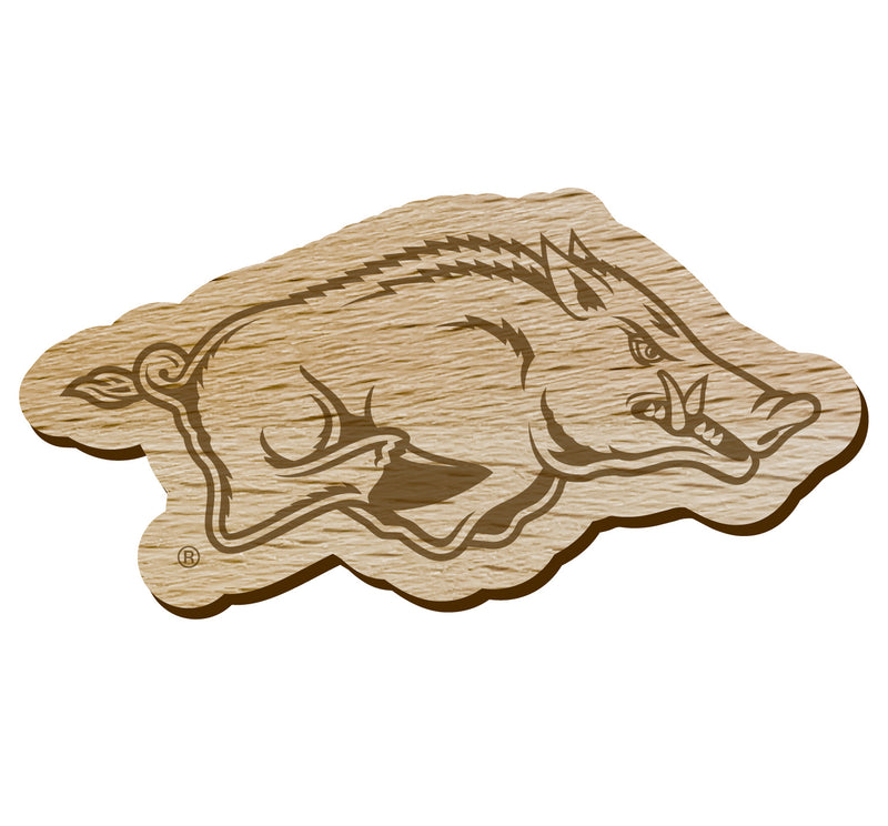 Arkansas Razorbacks Officially Licensed Precision-Cut Wooden Magnet – Printed or Engraved Logo Etched