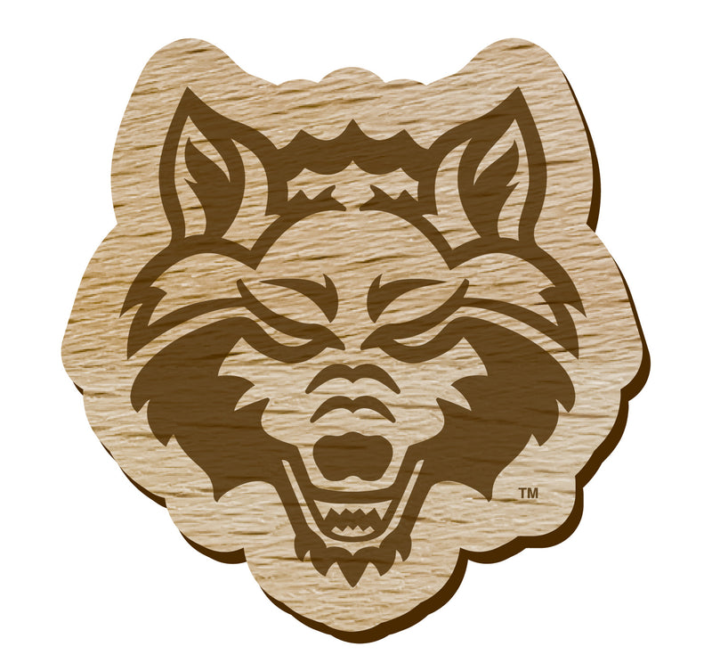 Arkansas State Officially Licensed Precision-Cut Wooden Magnet – Printed or Engraved Logo Etched