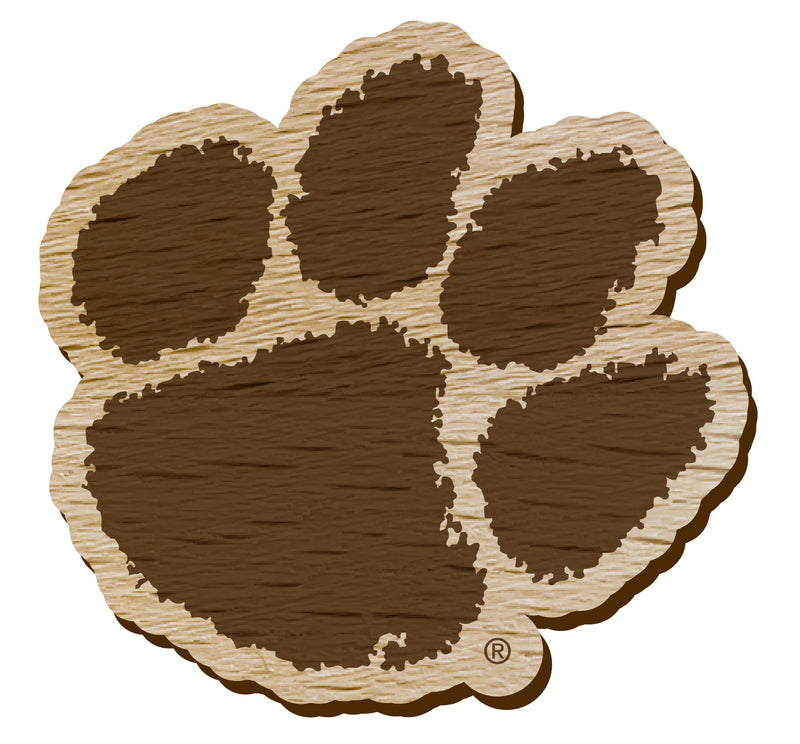 Clemson Tigers Officially Licensed Precision-Cut Wooden Magnet – Printed or Engraved Logo Etched