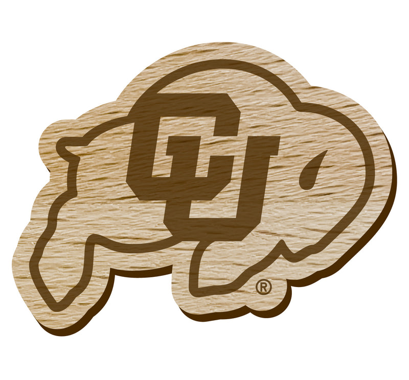 Colorado Buffaloes Officially Licensed Precision-Cut Wooden Magnet – Printed or Engraved Logo Etched