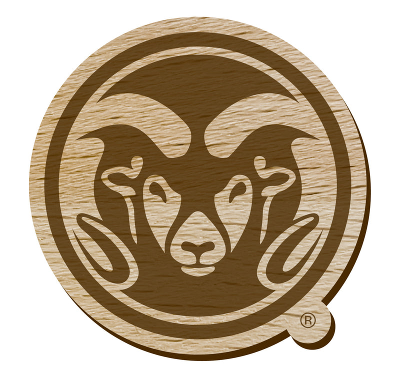 Colorado State Rams Officially Licensed Precision-Cut Wooden Magnet – Printed or Engraved Logo Etched