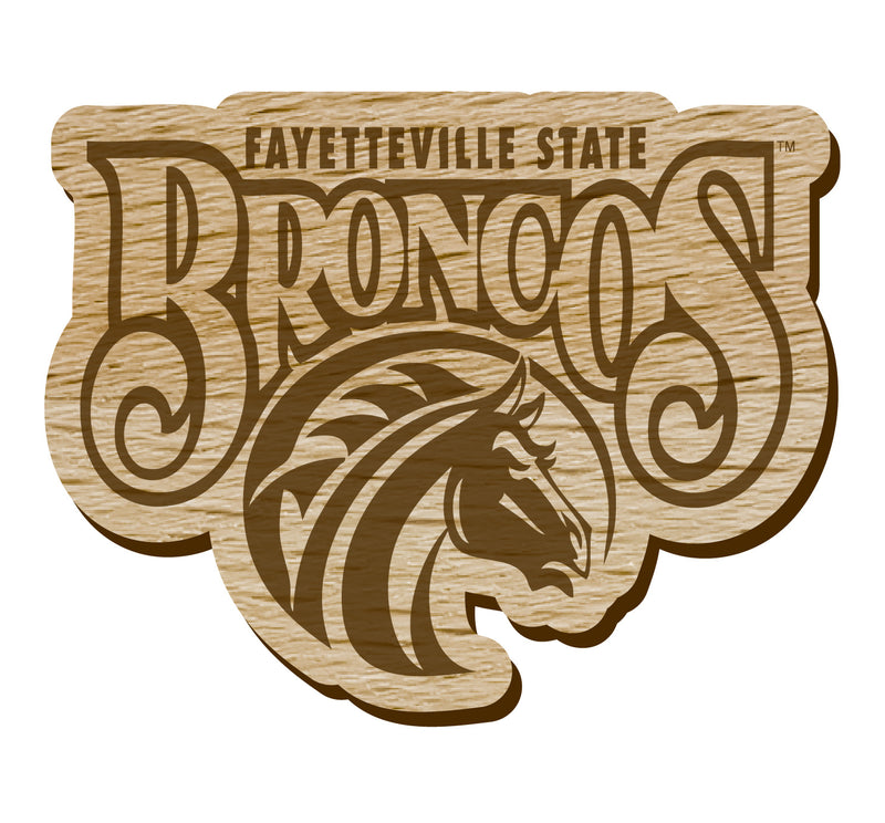 Fayetteville State University Officially Licensed Precision-Cut Wooden Magnet – Printed or Engraved Logo Etched