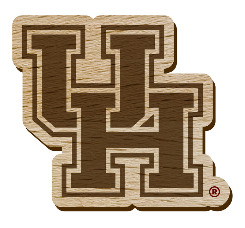 University of Houston Officially Licensed Precision-Cut Wooden Magnet – Printed or Engraved Logo Etched