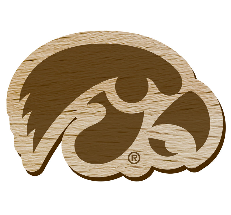 Iowa Hawkeyes Officially Licensed Precision-Cut Wooden Magnet – Printed or Engraved Logo Etched