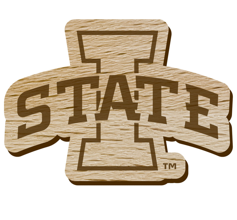 Iowa State Cyclones Officially Licensed Precision-Cut Wooden Magnet – Printed or Engraved Logo Etched
