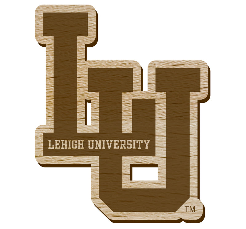 Lehigh University Mountain Hawks Officially Licensed Precision-Cut Wooden Magnet – Printed or Engraved Logo Etched
