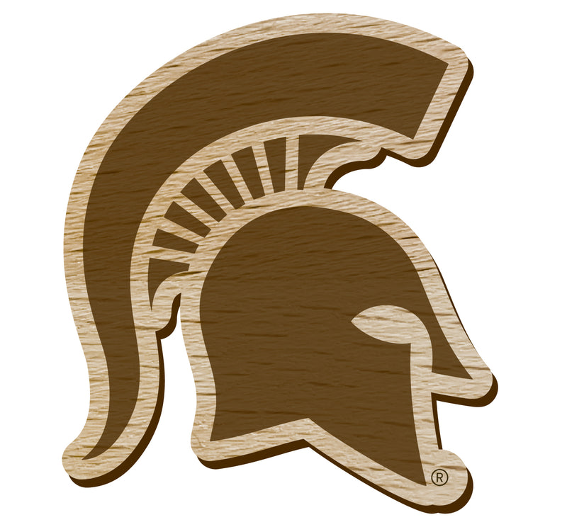 Michigan State Spartans Officially Licensed Precision-Cut Wooden Magnet – Printed or Engraved Logo Etched