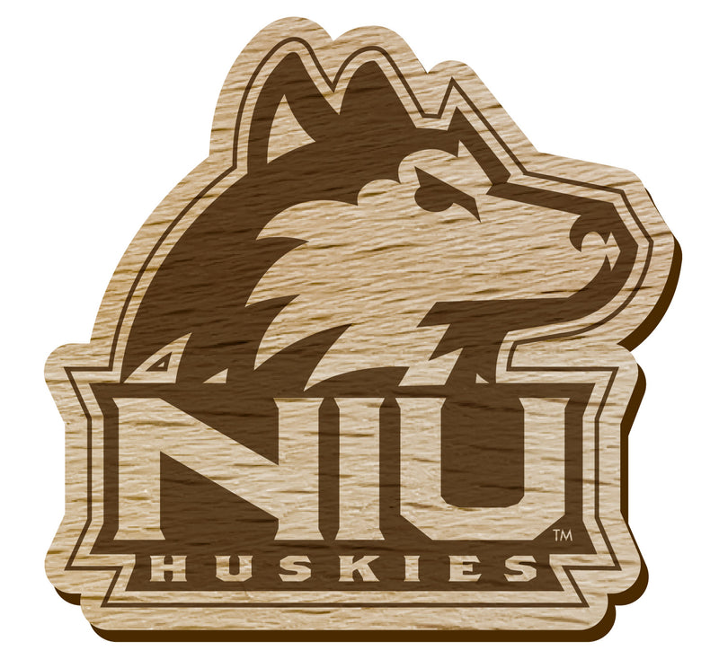 Northern Illinois Huskies Officially Licensed Precision-Cut Wooden Magnet – Printed or Engraved Logo Etched