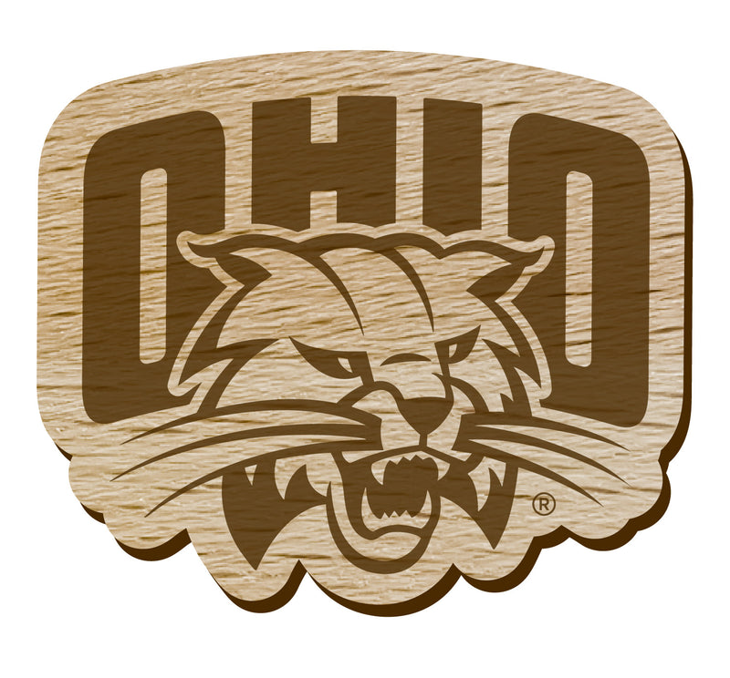Ohio University Officially Licensed Precision-Cut Wooden Magnet – Printed or Engraved Logo Etched