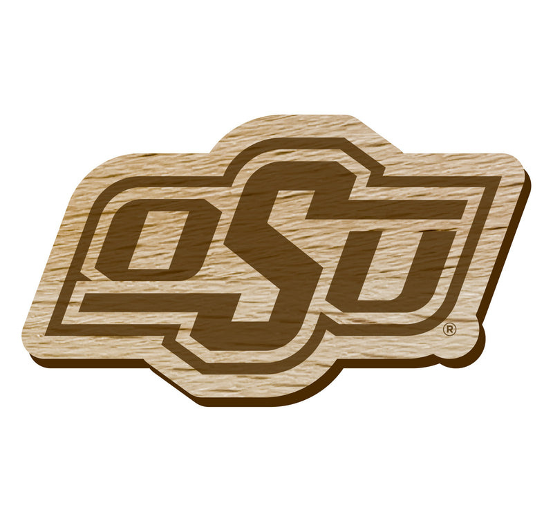 Oklahoma State Cowboys Officially Licensed Precision-Cut Wooden Magnet – Printed or Engraved Logo Etched