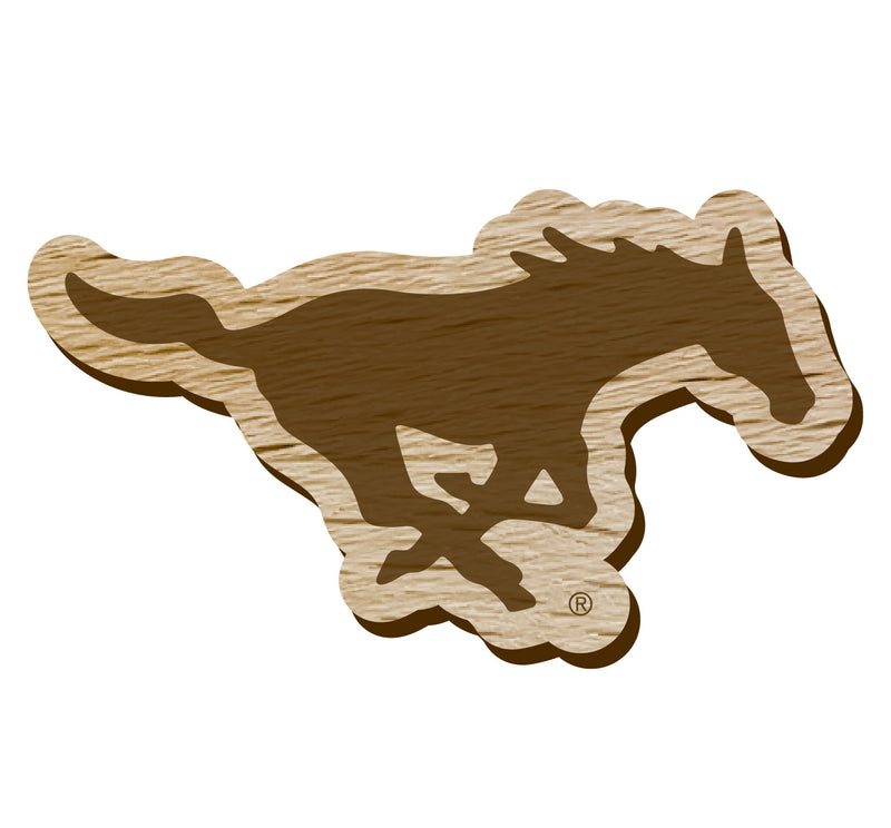 Southern Methodist University Officially Licensed Precision-Cut Wooden Magnet – Printed or Engraved Logo Etched