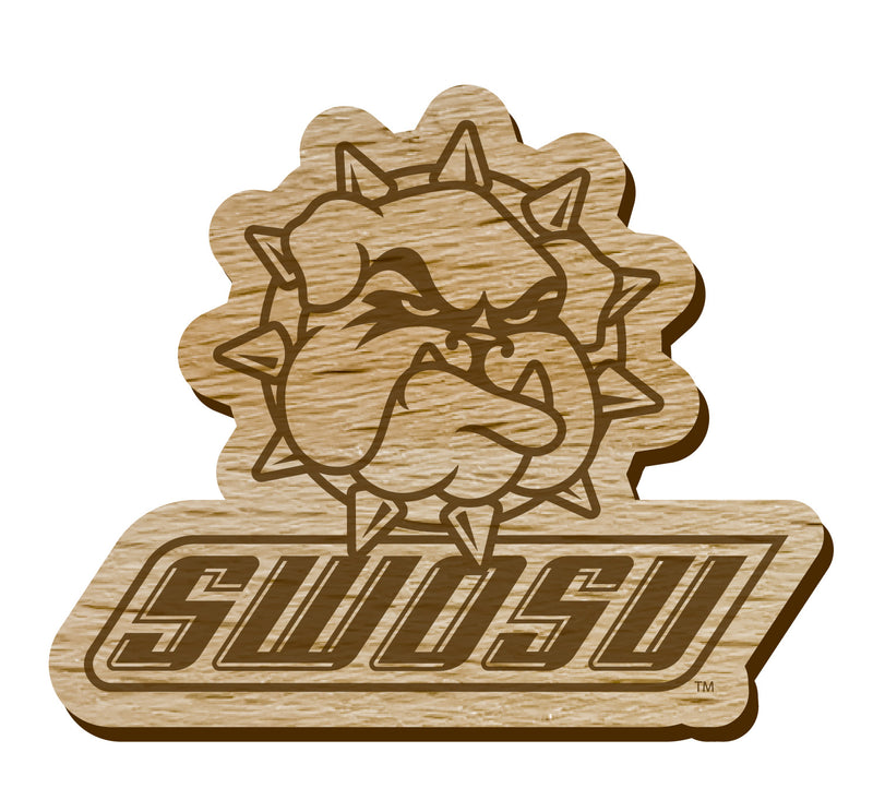 Southwestern Oklahoma State University Officially Licensed Precision-Cut Wooden Magnet – Printed or Engraved Logo Etched