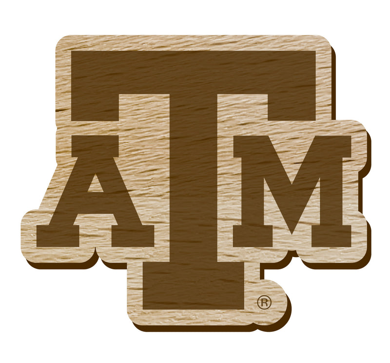 Texas A&M Aggies Officially Licensed Precision-Cut Wooden Magnet – Printed or Engraved Logo Etched