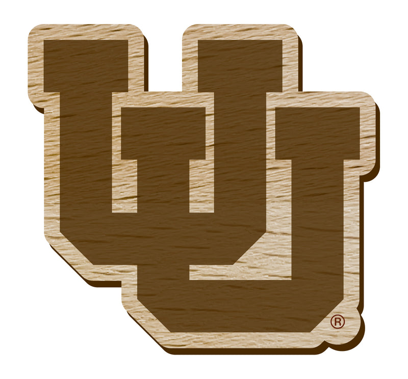 Utah Utes Officially Licensed Precision-Cut Wooden Magnet – Printed or Engraved Logo Etched