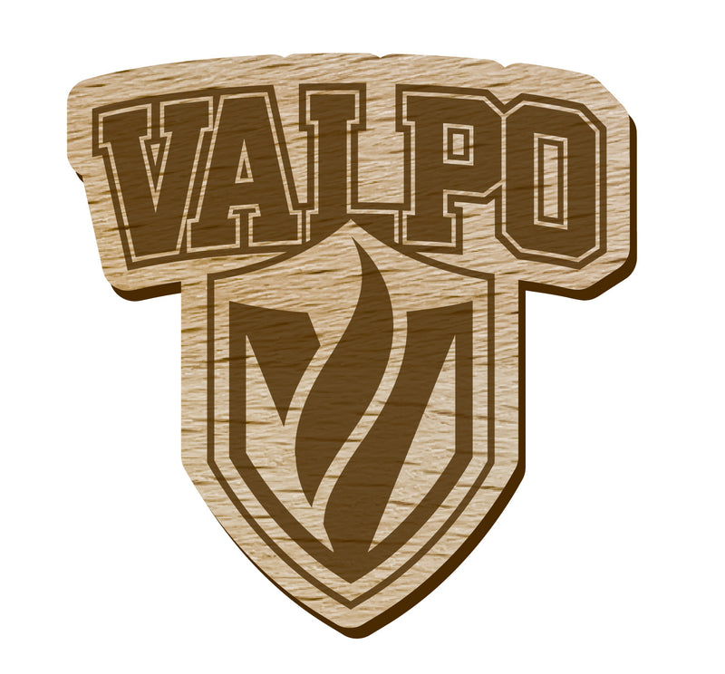 Valparaiso University Officially Licensed Precision-Cut Wooden Magnet – Printed or Engraved Logo Etched