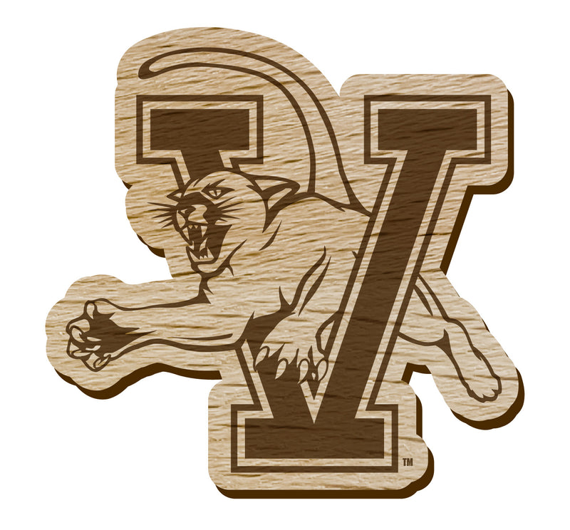 Vermont Catamounts Officially Licensed Precision-Cut Wooden Magnet – Printed or Engraved Logo Etched