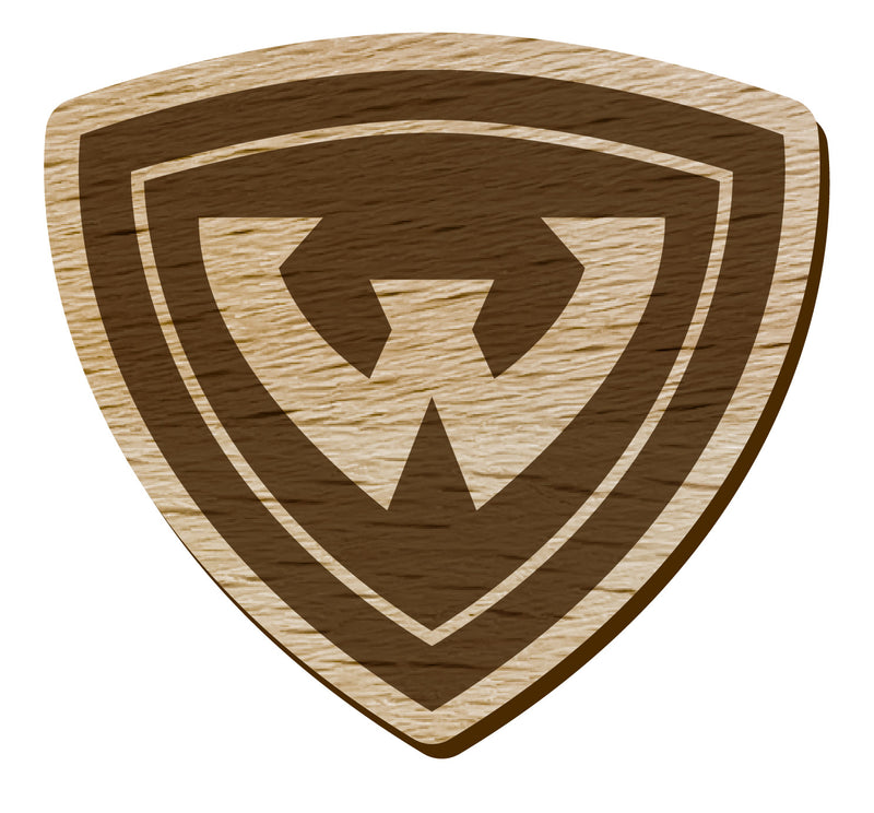 Wayne State Officially Licensed Precision-Cut Wooden Magnet – Printed or Engraved Logo Etched