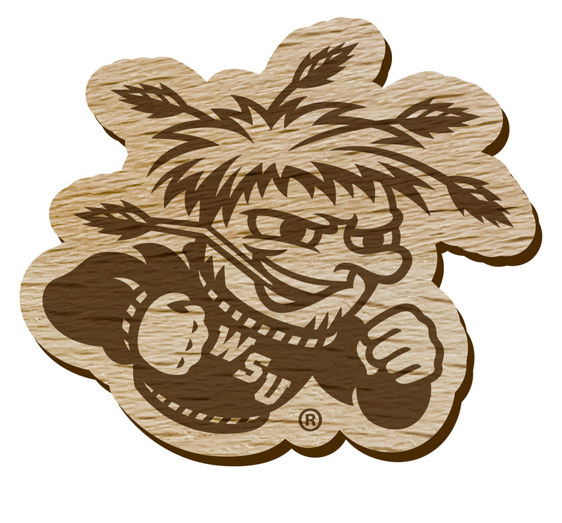 Wichita State Shockers Officially Licensed Precision-Cut Wooden Magnet – Printed or Engraved Logo Etched