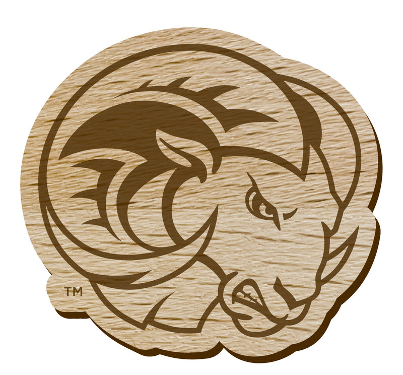 Winston-Salem State Officially Licensed Precision-Cut Wooden Magnet – Printed or Engraved Logo Etched