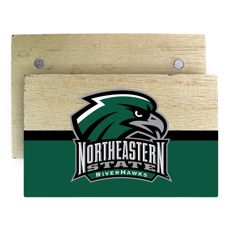 Northeastern State University Riverhawks Wooden 2" x 3" Fridge Magnet Officially Licensed Collegiate Product
