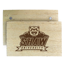 Load image into Gallery viewer, Shaw University Bears Wooden 2&quot; x 3&quot; Fridge Magnet Officially Licensed Collegiate Product
