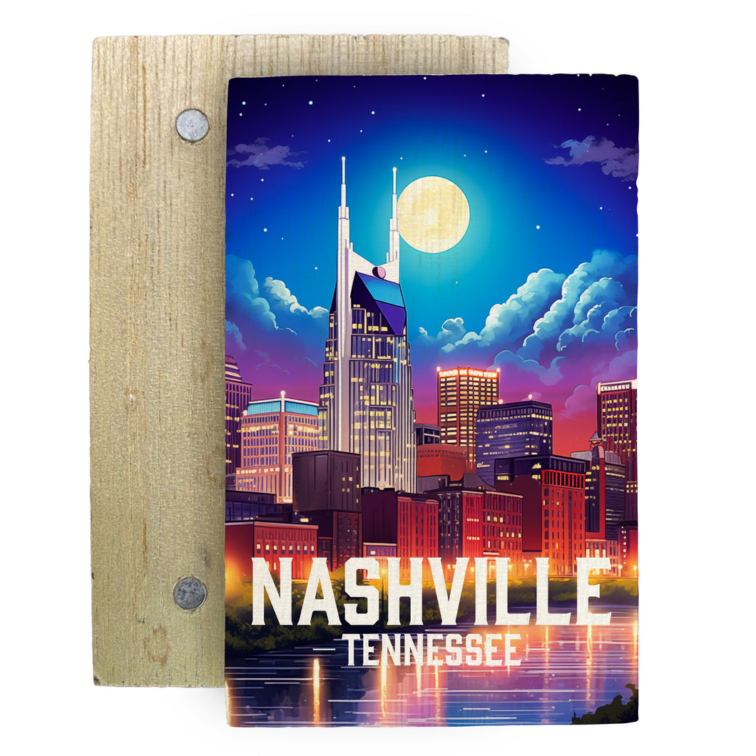 Nashville Tennessee Design D Souvenir Wooden 2