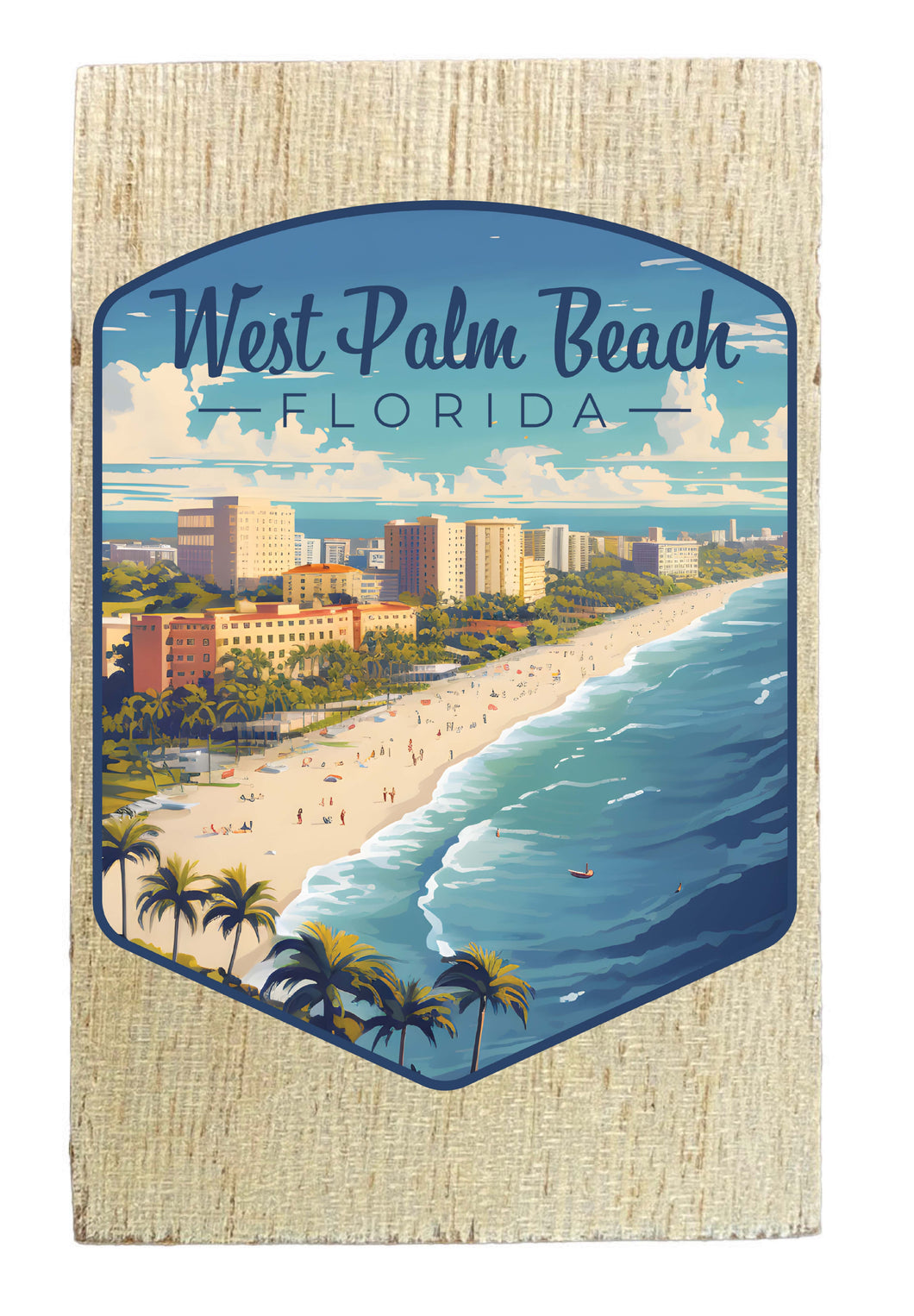 West Palm Beach Florida Design A Souvenir Wooden 2