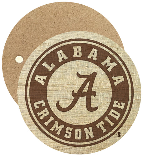 Alabama Crimson Tide Engraved Round Wooden 2.5