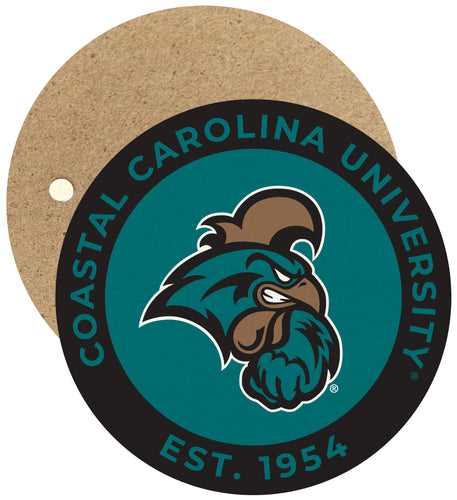Coastal Carolina University Round Wooden 2.5