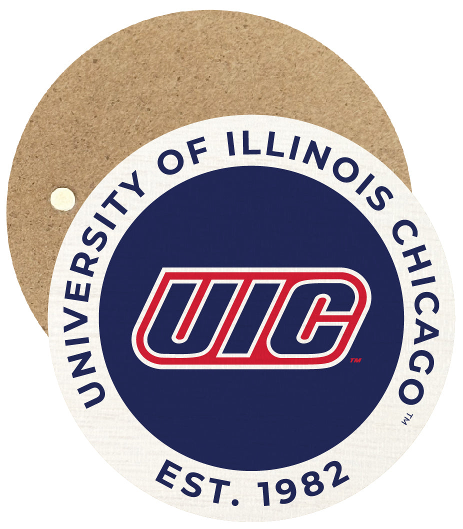 University of Illinois at Chicago Round Wooden 2.5