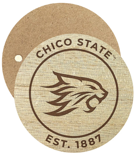 California State University, Chico Engraved Round Wooden 2.5