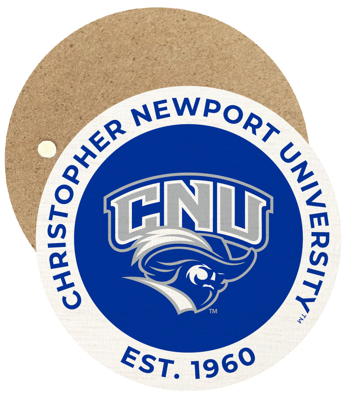 Christopher Newport Captains Round Wooden 2.5" Fridge Magnet Officially Licensed Collegiate Product 2-Pack