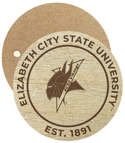 Elizabeth City State University Engraved Round Wooden 2.5