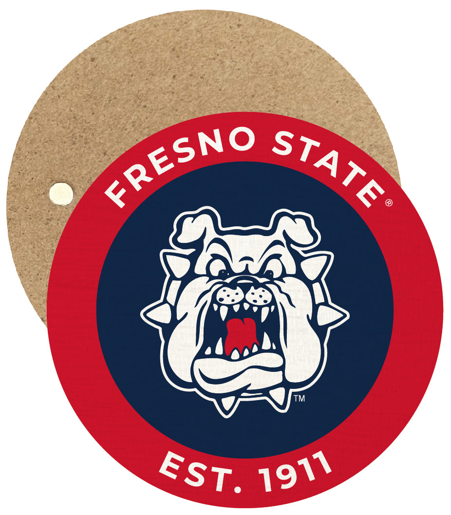 Fresno State Bulldogs Round Wooden 2.5