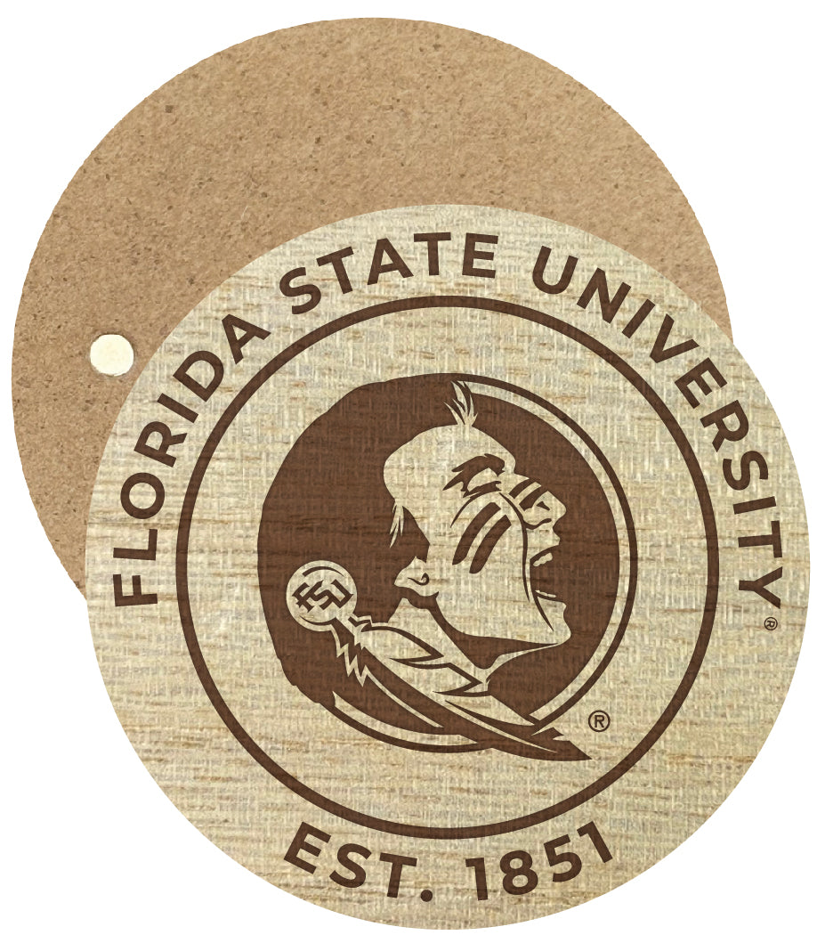 Florida State Seminoles Engraved Round Wooden 2.5