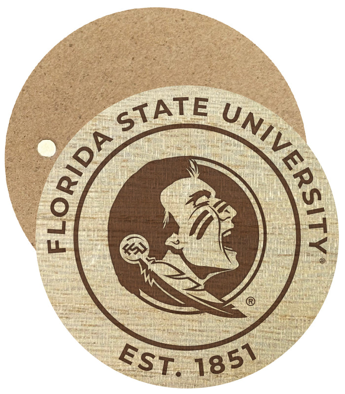 Florida State Seminoles Engraved Round Wooden 2.5" Fridge Magnet Officially Licensed Collegiate Product Single