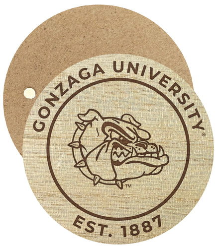 Gonzaga Bulldogs Engraved Round Wooden 2.5