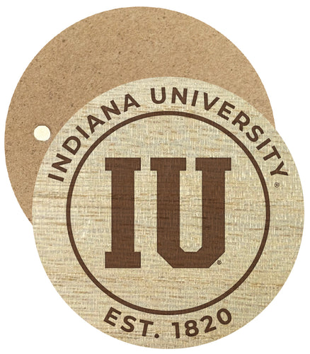 Indiana Hoosiers Engraved Round Wooden 2.5