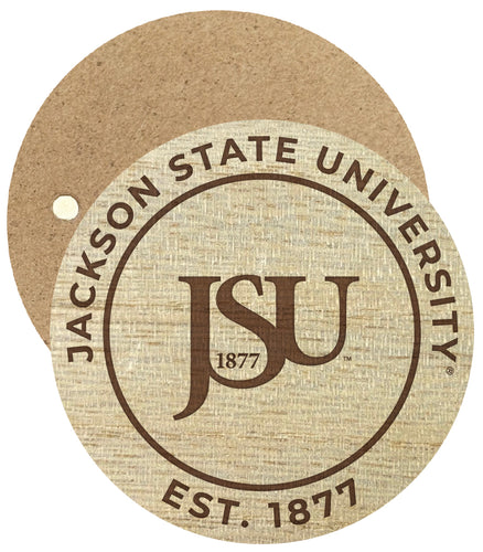 Jackson State University Engraved Round Wooden 2.5
