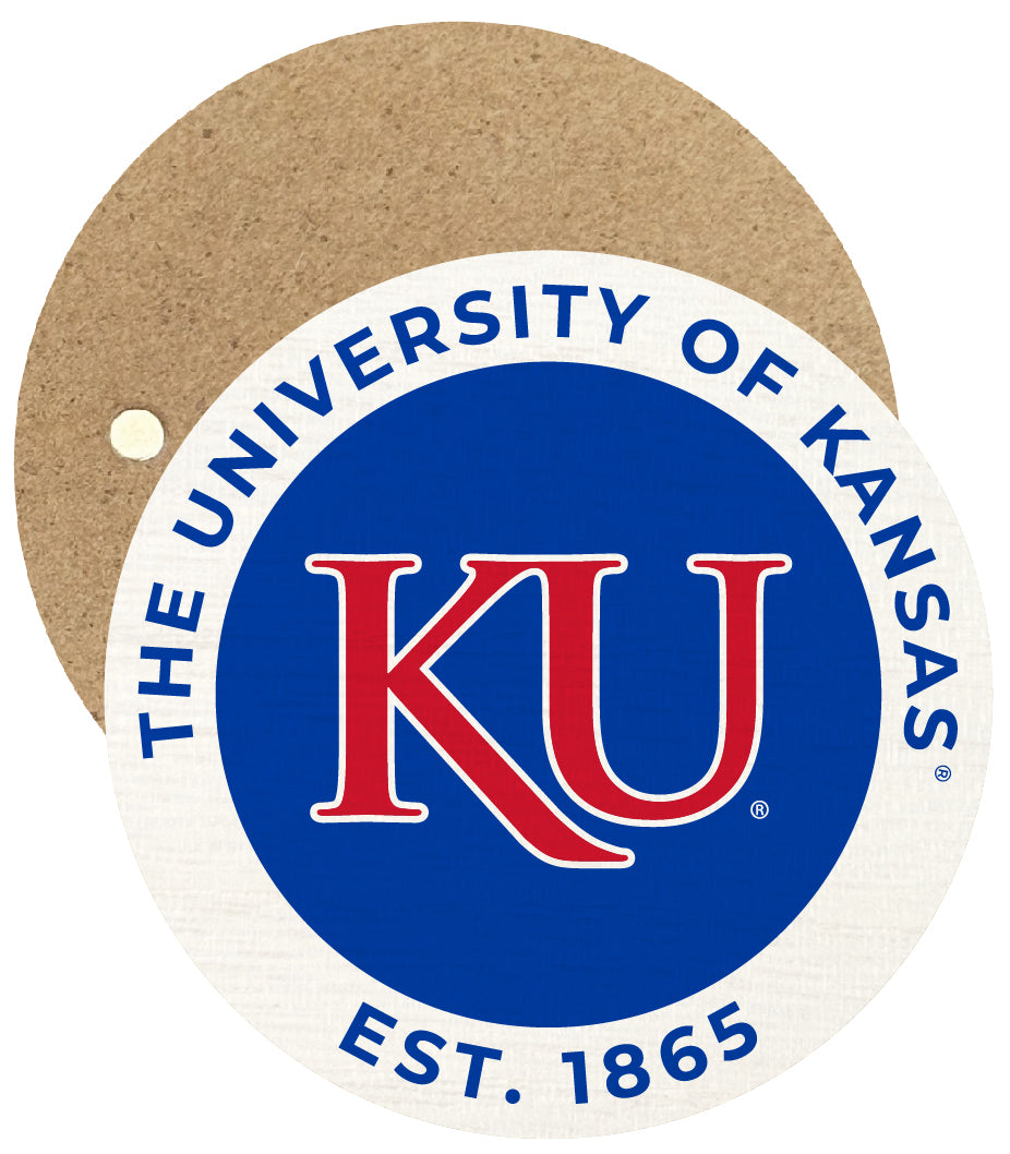 Kansas Jayhawks Round Wooden 2.5