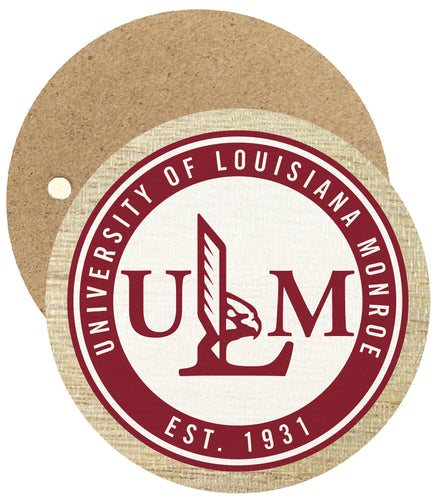 University of Louisiana Monroe Round Wooden 2.5