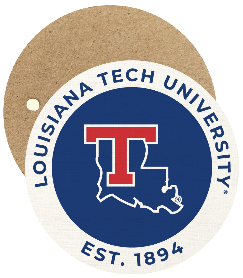 Louisiana Tech Bulldogs Round Wooden 2.5