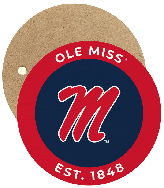 Mississippi Rebels "Ole Miss" Round Wooden 2.5" Fridge Magnet Officially Licensed Collegiate Product Single