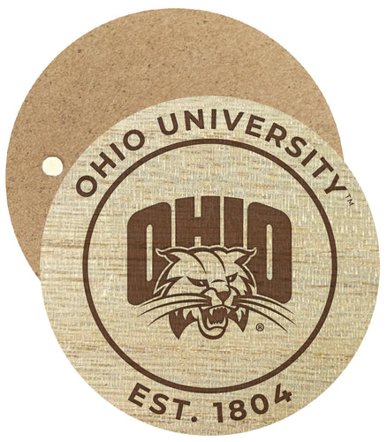 Ohio University Engraved Round Wooden 2.5